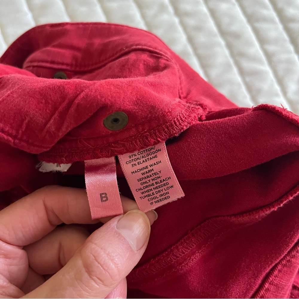 Loft Red Modern Skinny Crop Women's Jeans - Size 8 - Picture 7 of 11